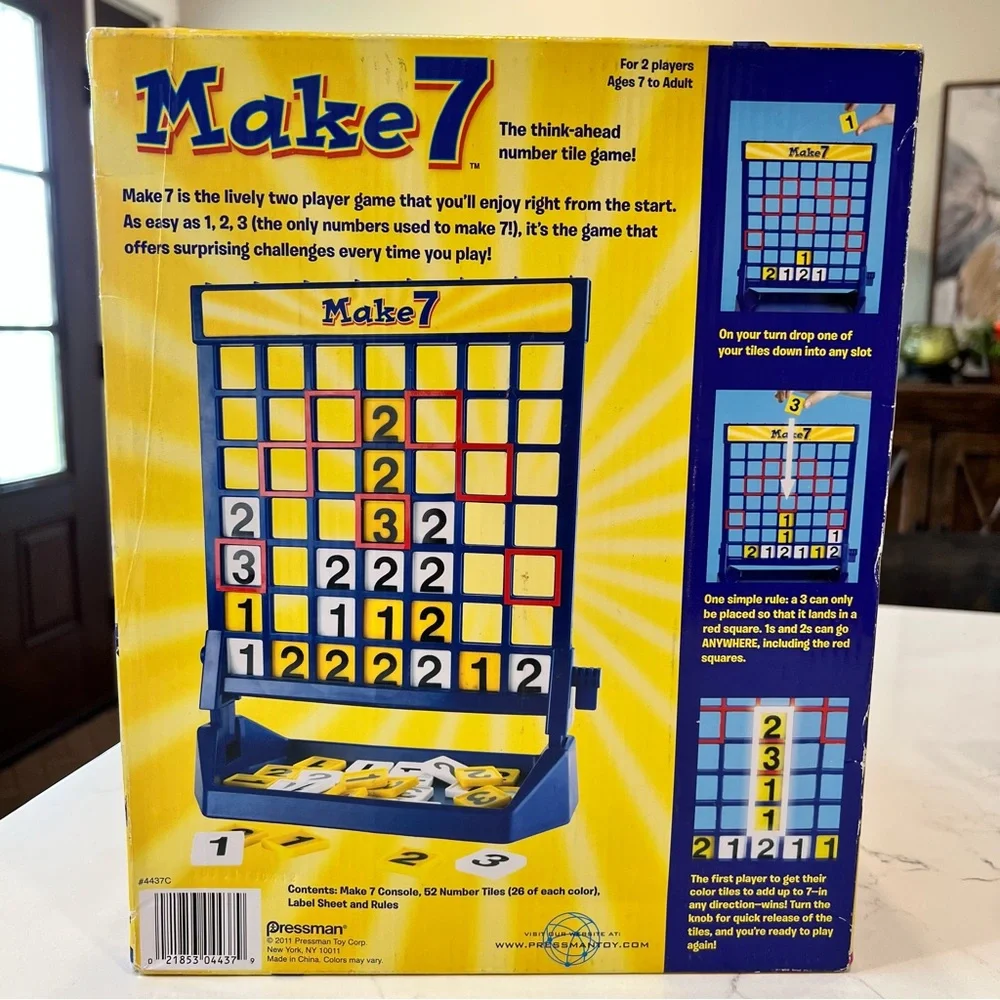 Pressman Make 7 The Think Ahead Number Game